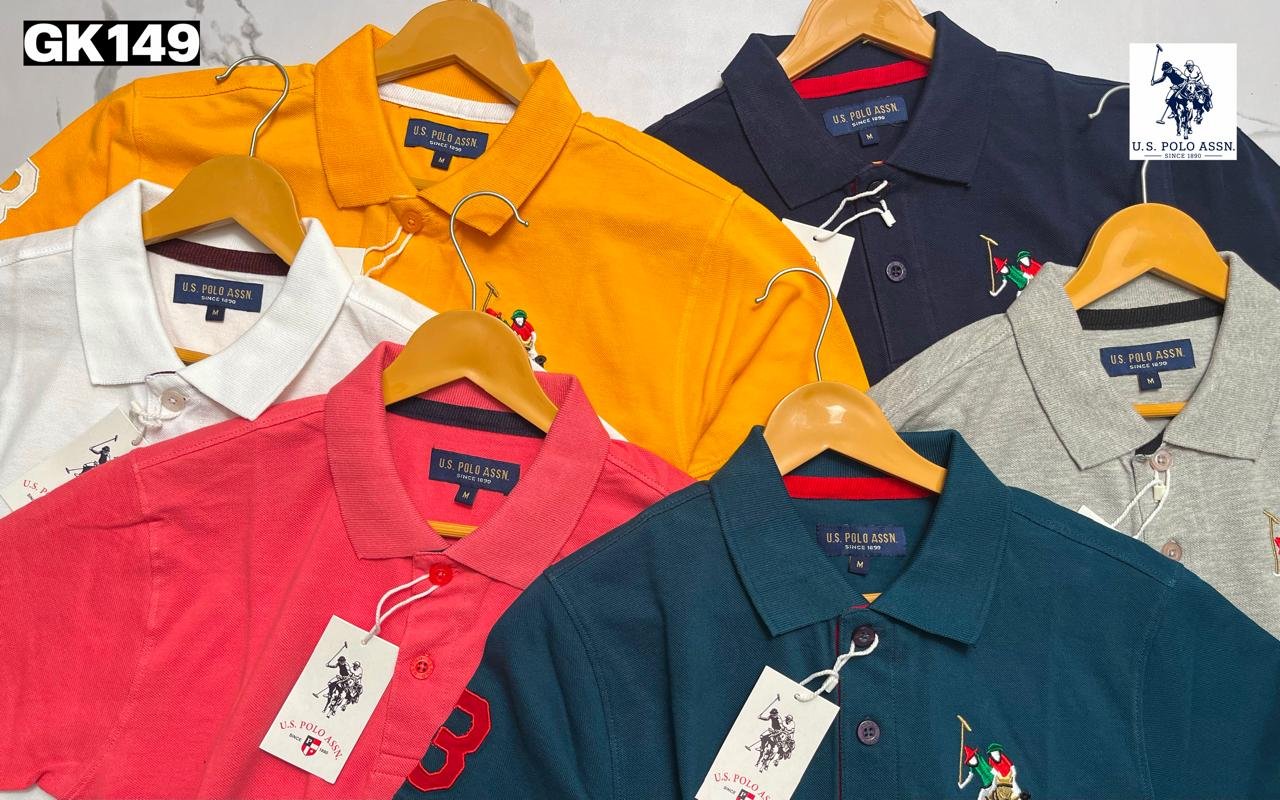Men's POLO half sleeve T-Shirt cut and sew front and sleeve appliqué embroidery - Image 4