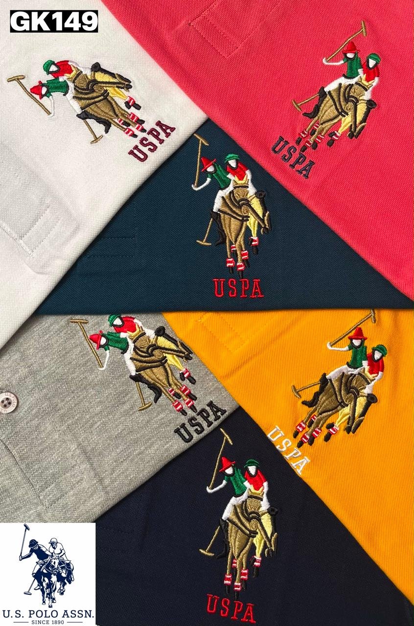 Men's POLO half sleeve T-Shirt cut and sew front and sleeve appliqué embroidery - Image 6