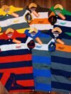 Mens Auto stripes Polo T-shirt